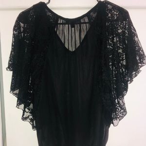 Black transparent blouse from Express